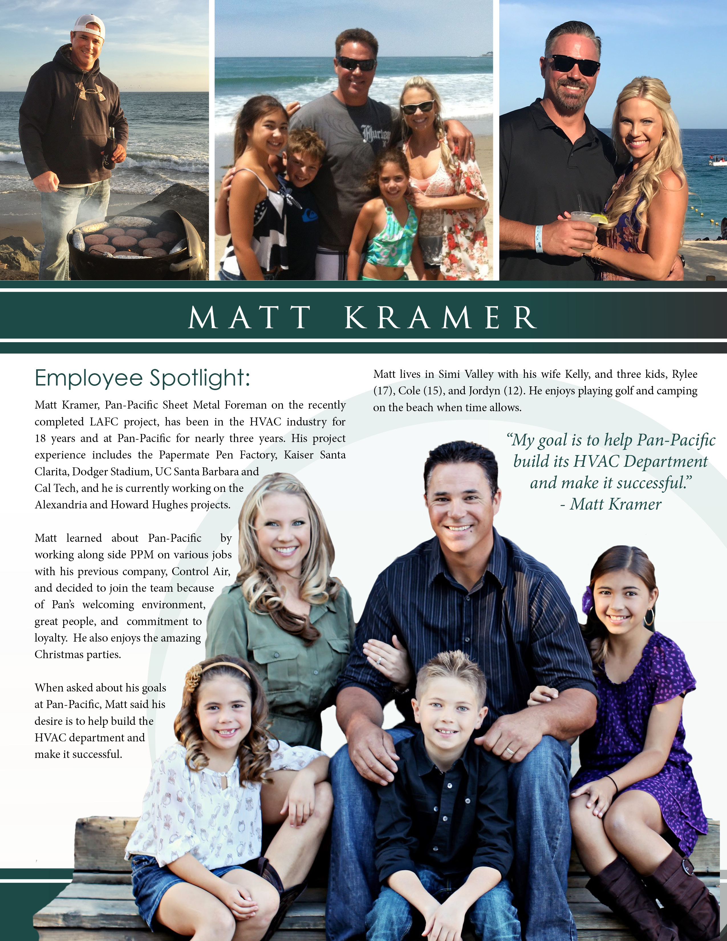 Employee Spotlight Matt Kramer Pan Pacific Mechanical